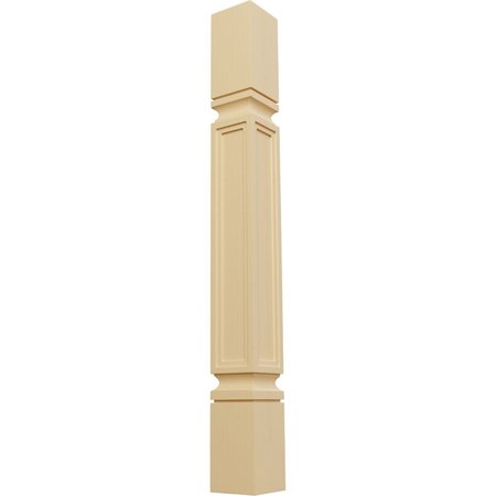 EKENA MILLWORK 3 3/4"W x 3 3/4"D x 35 1/2"H Kent Raised Panel Cabinet Column, Alder COL03X03X35KEAL